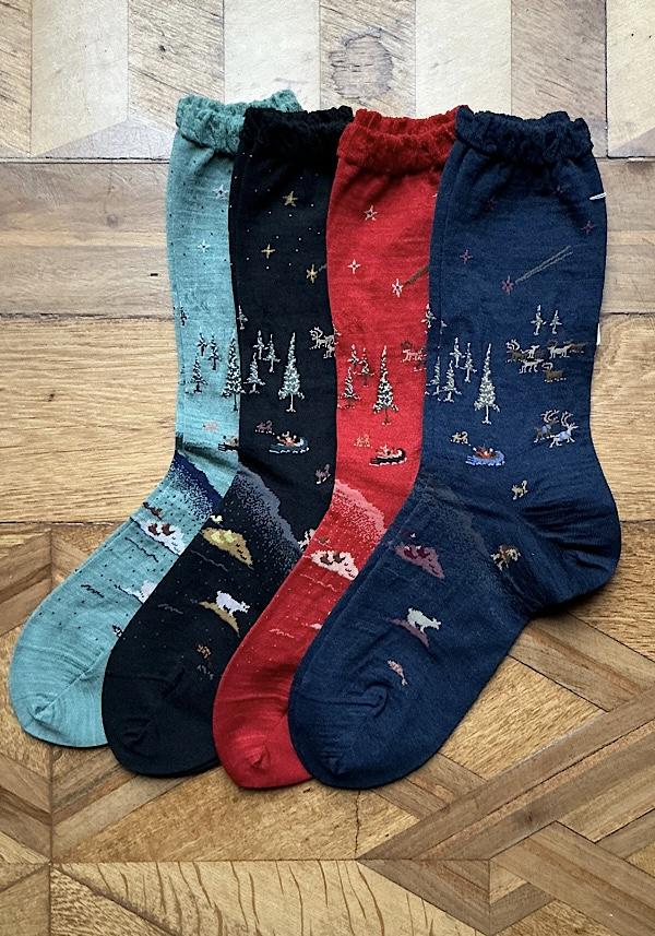 Rose & Lini ANTIPAST WOOL “LAGOM” AM-792 SOCKS BLACK Fino Al -60%