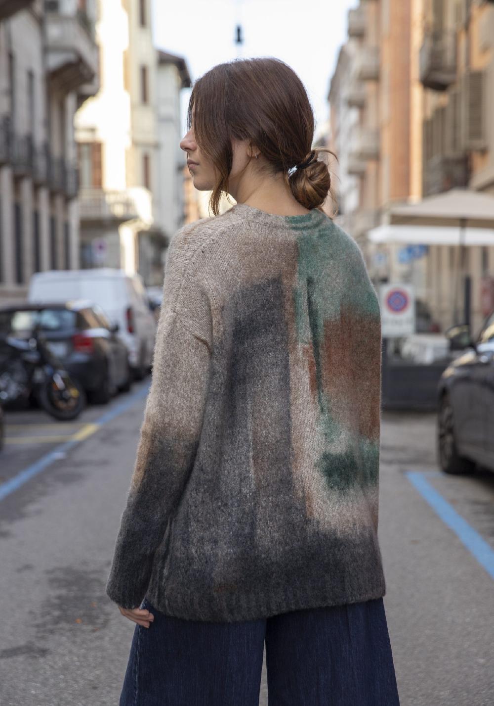 Rose & Lini FISSORE CASHMERE “MARIANNE 26” MULTICOLOR PULLOVER Vendite Flash