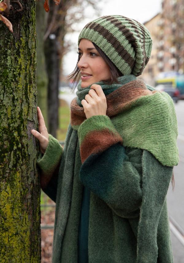 Rose & Lini FISSORE CASHMERE “MARIANNE 13” KAKI SCARF Soddisfazione Garantita