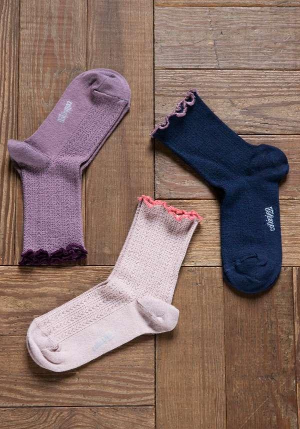 Rose & Lini COLLEGIEN “AMBRE” MERINO WOOL SOCKS NAVY Novità