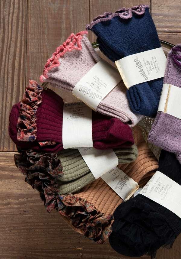 Rose & Lini COLLEGIEN “AMBRE” MERINO WOOL SOCKS NAVY Novità
