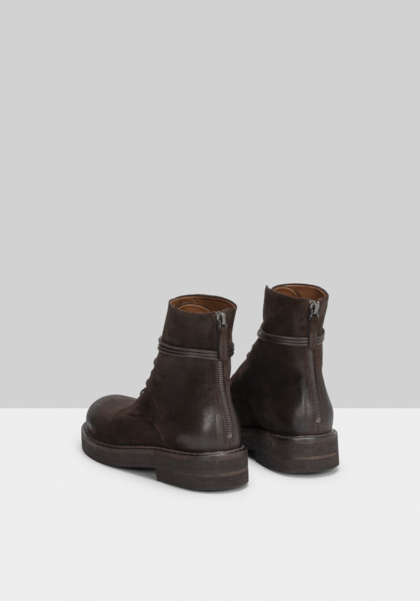 Rose & Lini MARSÈLL “PARRUCCA” SUEDE MORO ANKLE BOOTS Vendita Calda