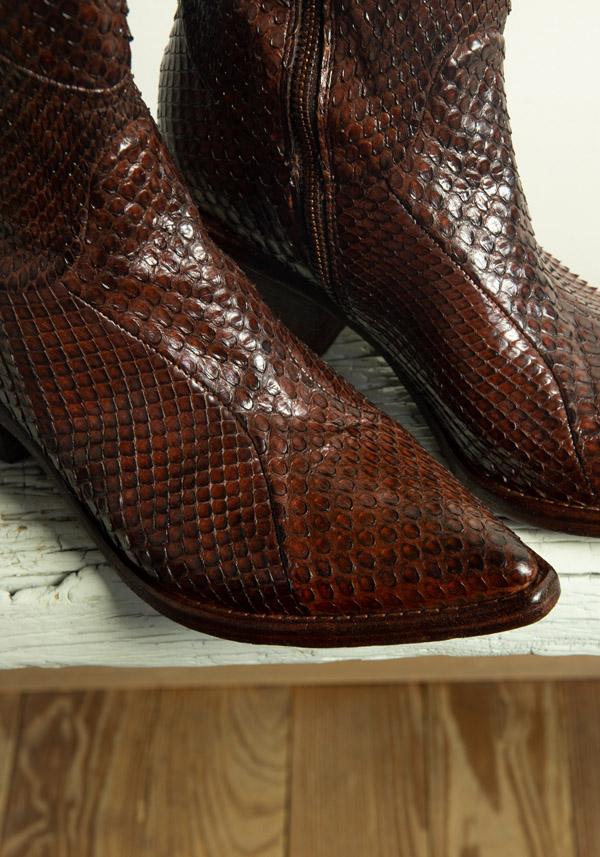Rose & Lini FAUZIAN JEUNESSE “TEXANO 3886” CROCO GINGER TEXAS BOOT In Saldo