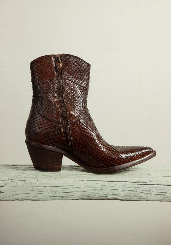 Rose & Lini FAUZIAN JEUNESSE “TEXANO 3886” CROCO GINGER TEXAS BOOT In Saldo