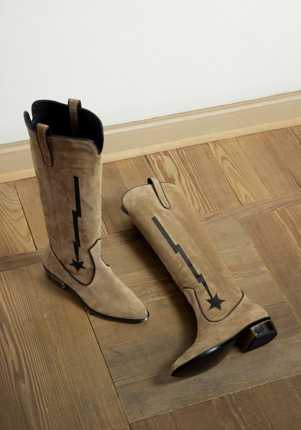 Rose & Lini KATE CATE SUEDE LEATHER “STELLA ROCK” BROWN BOOTS 2025
