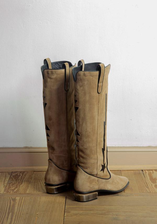 Rose & Lini KATE CATE SUEDE LEATHER “STELLA ROCK” BROWN BOOTS 2025