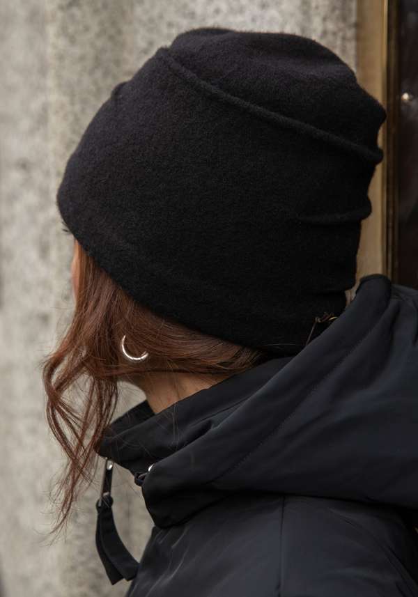 Rose & Lini YESEY “TURBAN” BLACK WOOL HAT Presa