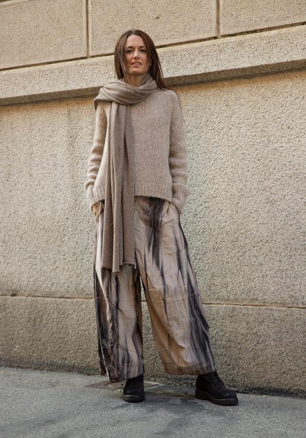 Rose & Lini FALIERO SARTI CASHMERE & WOOL “DUDI” TAUPE SCARF Vendite Flash
