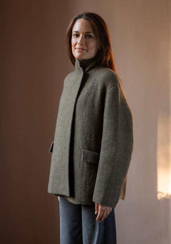 Rose & Lini BOBOUTIC WOOL JACKET “4765” FOREST In Saldo