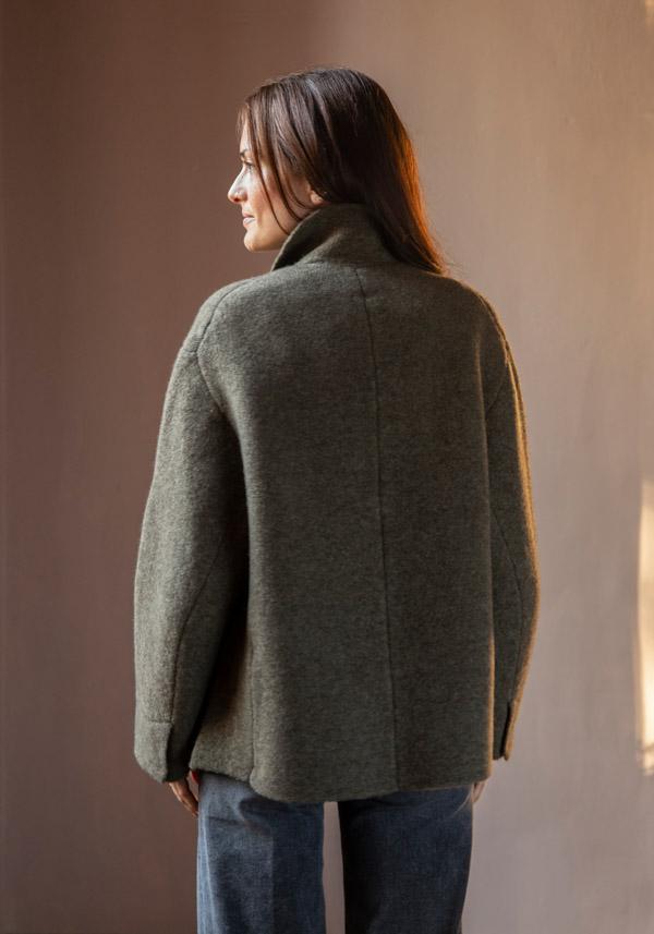 Rose & Lini BOBOUTIC WOOL JACKET “4765” FOREST In Saldo