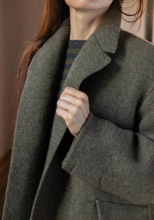 Rose & Lini BOBOUTIC WOOL JACKET “4765” FOREST In Saldo