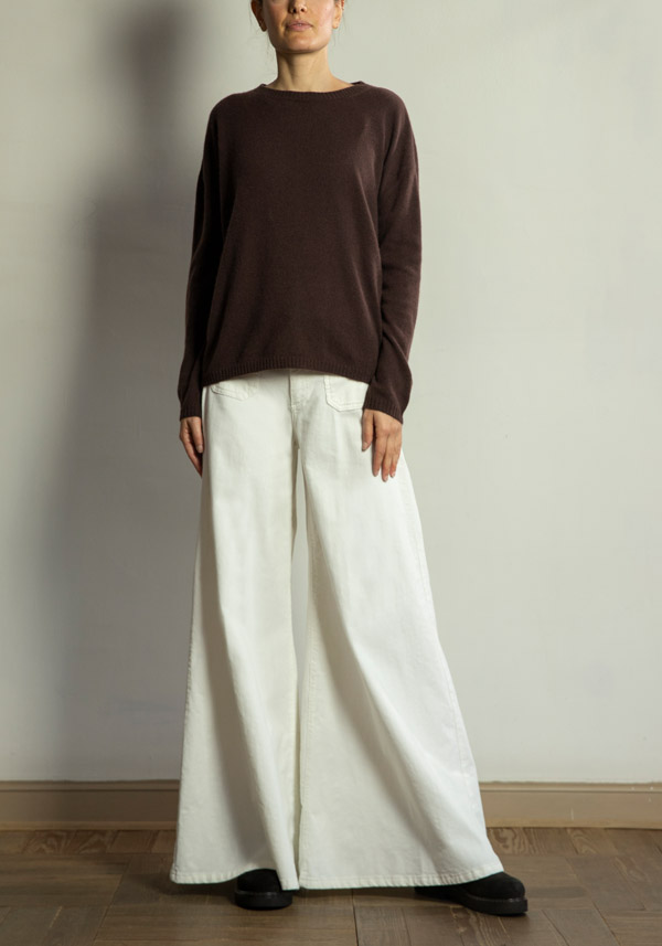 Rose & Lini PS. DON’T FORGET ME “GRACE DYED” WIDE LEG PANTS MILK 2025