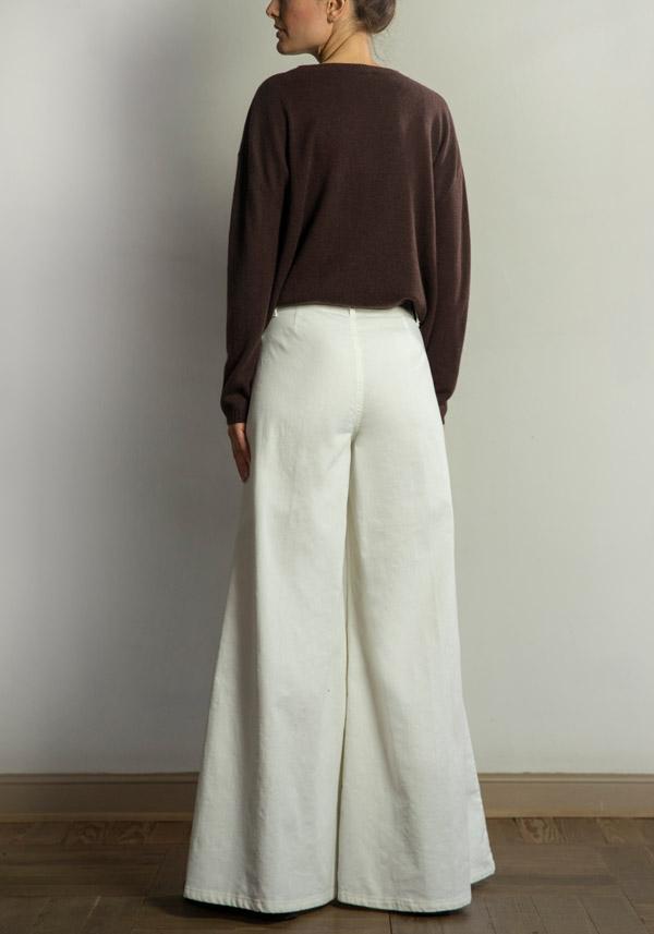 Rose & Lini PS. DON’T FORGET ME “GRACE DYED” WIDE LEG PANTS MILK 2025
