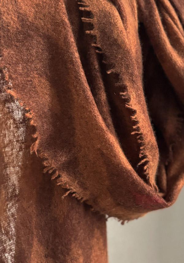 Rose & Lini MIRROR IN THE SKY CASHMERE “OPEN KNITTED PRINT” COB & WILLOW SCARF Qualità