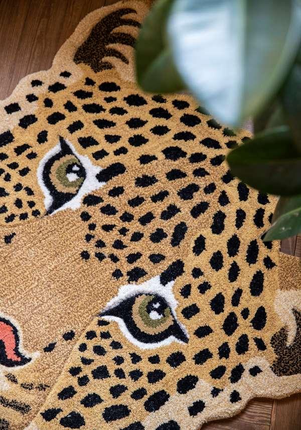 Rose & Lini DOING GOODS “HIMANI LEOPARD HEAD” LARGE RUG Saldi