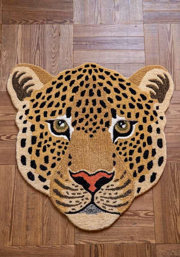 Rose & Lini DOING GOODS “HIMANI LEOPARD HEAD” LARGE RUG Saldi