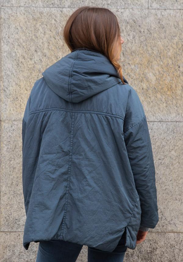 Rose & Lini KIMONORAIN REVERSIBLE “BASIC” JACKET LEAD & BLACK Offerte