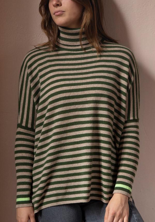 Rose & Lini ABSOLUT CASHMERE “PONCHO JOANNA” STRIPES 2025