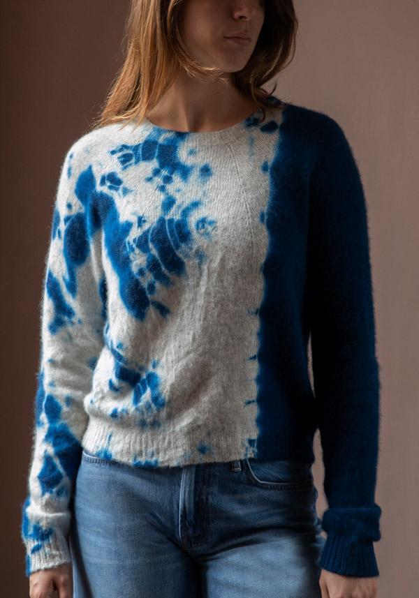 Rose & Lini SUZUSAN CASHMERE “PULL 3027” BLUE & GREY Novità