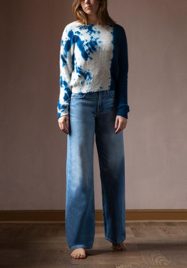Rose & Lini SUZUSAN CASHMERE “PULL 3027” BLUE & GREY Novità