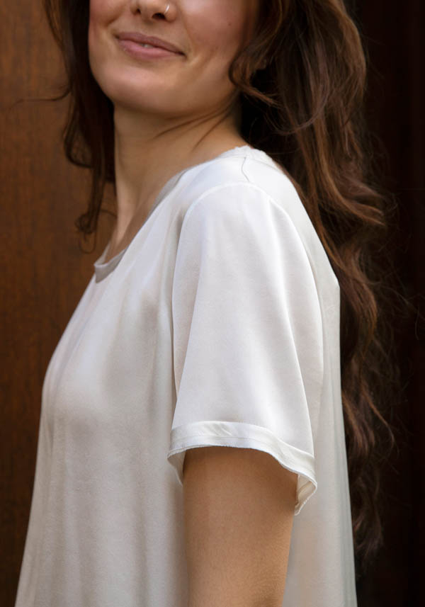 Rose & Lini INBACX SILK “MALI” WHITE SHIRT Hotsell