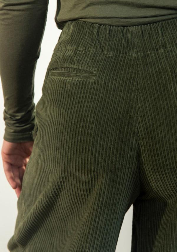 Rose & Lini BARBARA TANI “PANTS 465 V03” CORDUROY MILITARY Vendita Economica