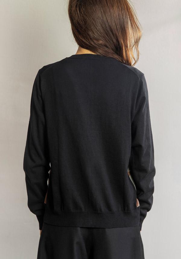 Rose & Lini ANTIPAST COTTON & CASHMERE “CARDIGAN NF104-790” BLACK I Più Venduti