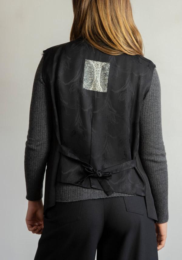 Rose & Lini IBRIGU SILK “GILET 53K” BLACK Nuova