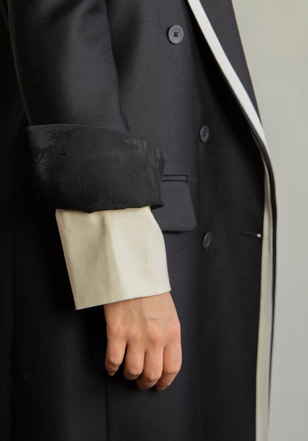 Rose & Lini IBRIGU UNIQUE SILK COAT “920” BLACK Italy