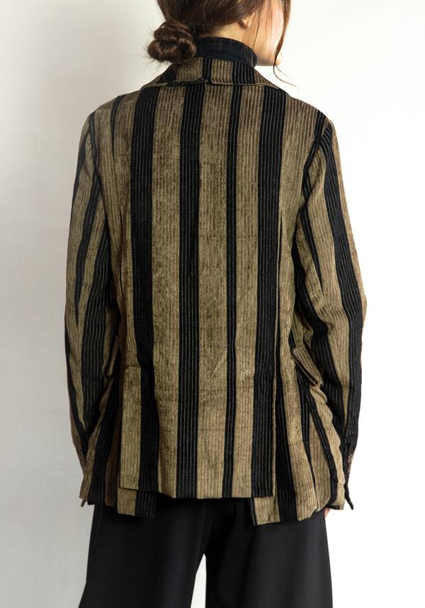 Rose & Lini ALEKSANDR MANAMIS STRIPED “JACKET 1692” BLACK & BROWN 2025