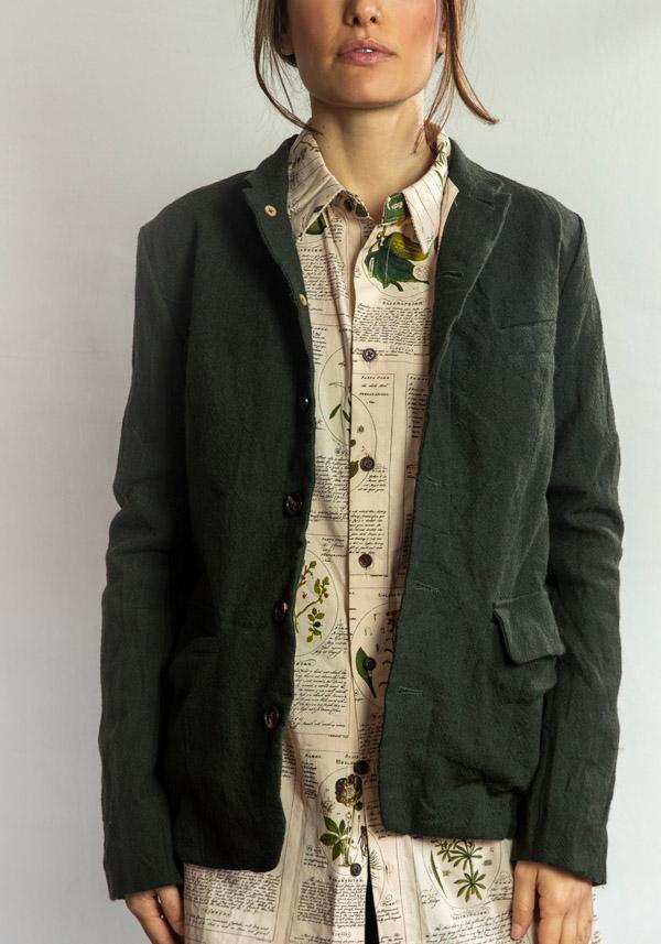 Rose & Lini ALEKSANDR MANAMIS WOOL “JACKET 1151” GREEN Nuovo