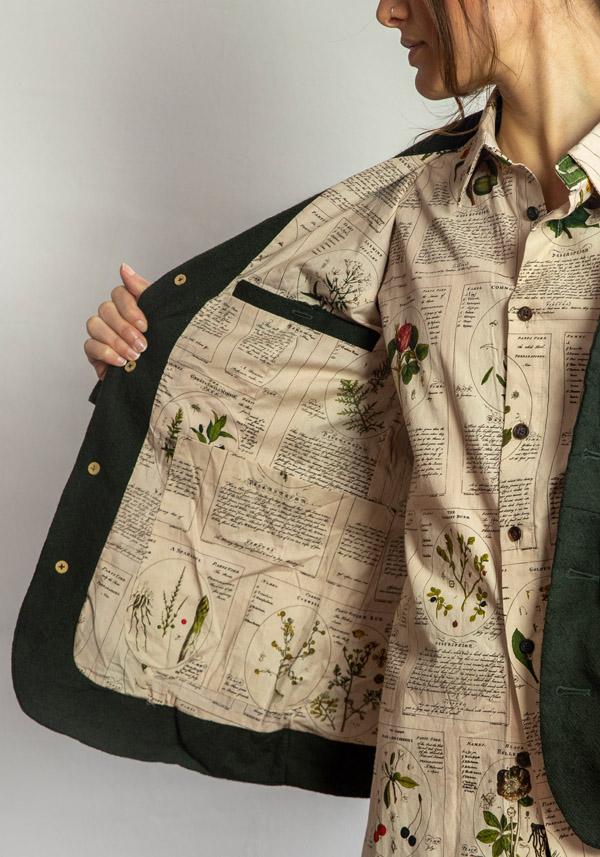 Rose & Lini ALEKSANDR MANAMIS WOOL “JACKET 1151” GREEN Nuovo