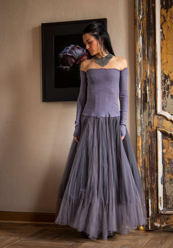 Rose & Lini MARC LE BIHAN “ROBE 21908” LILAC MAXI DRESS Negozi Online