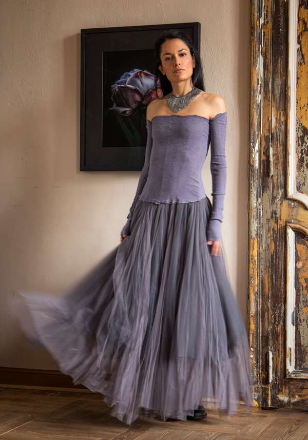 Rose & Lini MARC LE BIHAN “ROBE 21908” LILAC MAXI DRESS Negozi Online