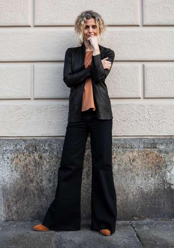 Rose & Lini GIORGIO BRATO BLACK LEATHER JACKET 13070 Acquista Ora