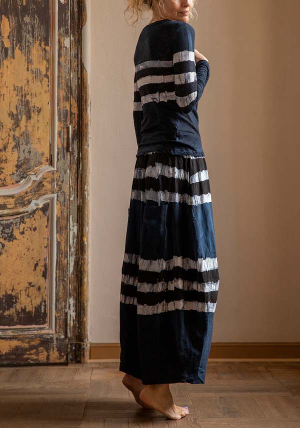Rose & Lini GILDA MIDANI “Y SKIRT 2515” BLACK & BLUE Economico