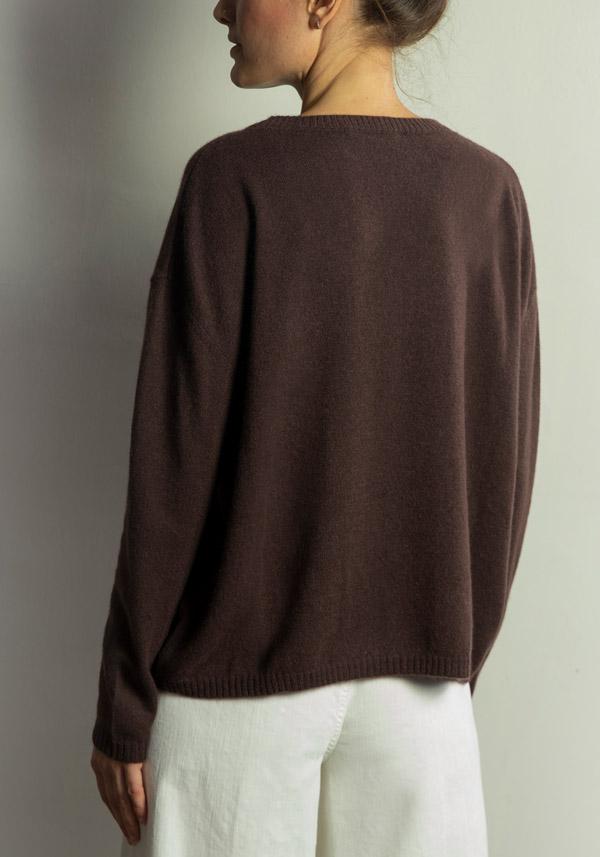 Rose & Lini STEFANO MORTARI CASHMERE “PULL 5142” BROWN Outlet