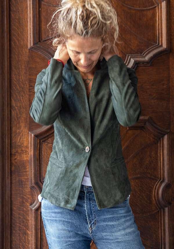 Rose & Lini GIORGIO BRATO NAFTA SUEDE JACKET 9593 Vendita Economica