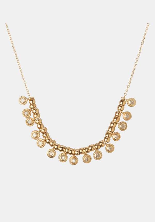 Rose & Lini 5 OCTOBRE “SILOE” GOLD & DIAMONDS NECKLACE Nuova