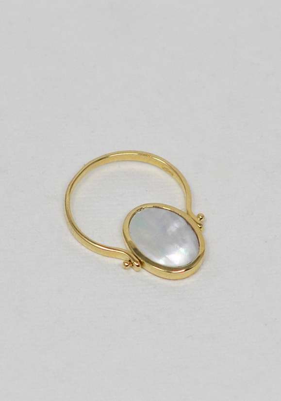 Rose & Lini MAITEA “SAINT TROPEZ” DOUBLE FACE GOLD RING Qualità Garantita