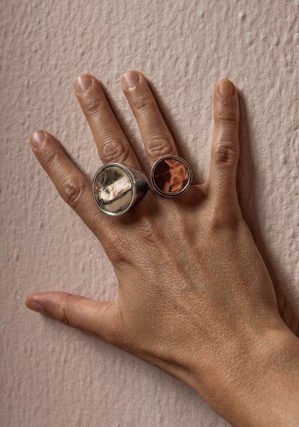 Rose & Lini SIMONA TAGLIAFERRI SMALL “MOON RING J175” PINK GOLD Prezzo Ridotto