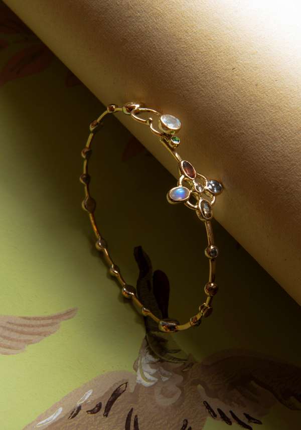 Rose & Lini DORETTE GOLD STUDDED “JARDINAGE BRACELET” #1 Offerta Giorno del Papà