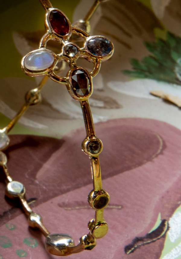 Rose & Lini DORETTE GOLD STUDDED “JARDINAGE BRACELET” #1 Offerta Giorno del Papà