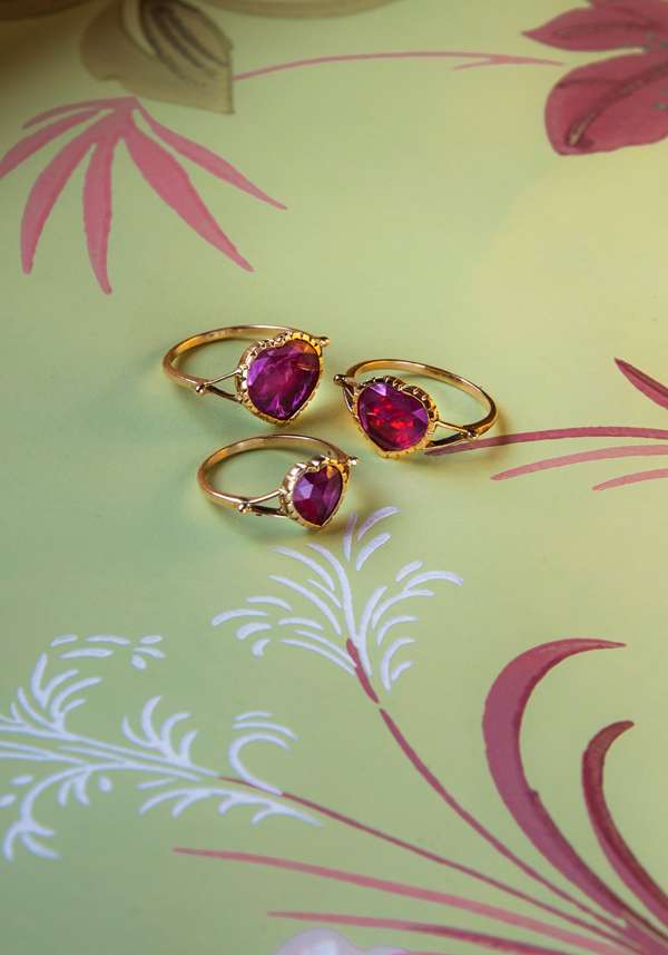 Rose & Lini DORETTE LARGE “BAGUE COEUR” GOLD RING Saldi