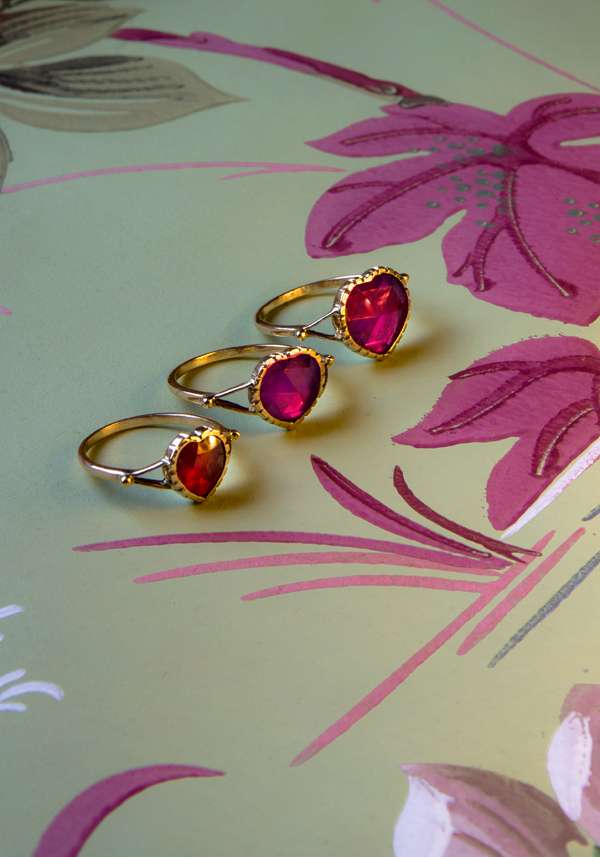 Rose & Lini DORETTE LARGE “BAGUE COEUR” GOLD RING Saldi