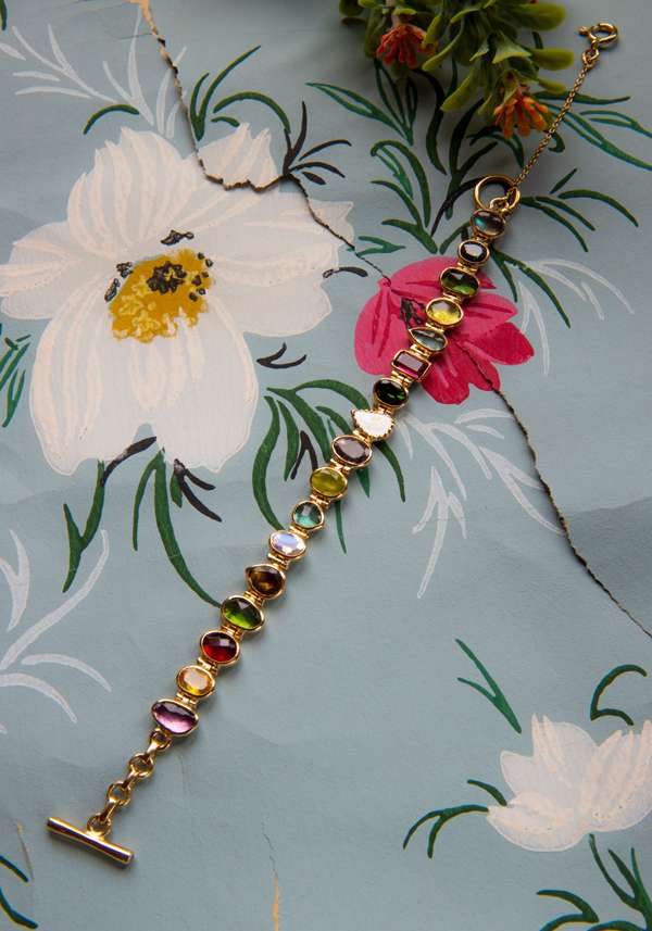 Rose & Lini DORETTE GOLD STUDDED “SOUPLE BRACELET” Offerte