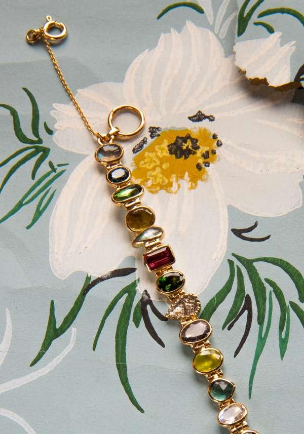 Rose & Lini DORETTE GOLD STUDDED “SOUPLE BRACELET” Offerte