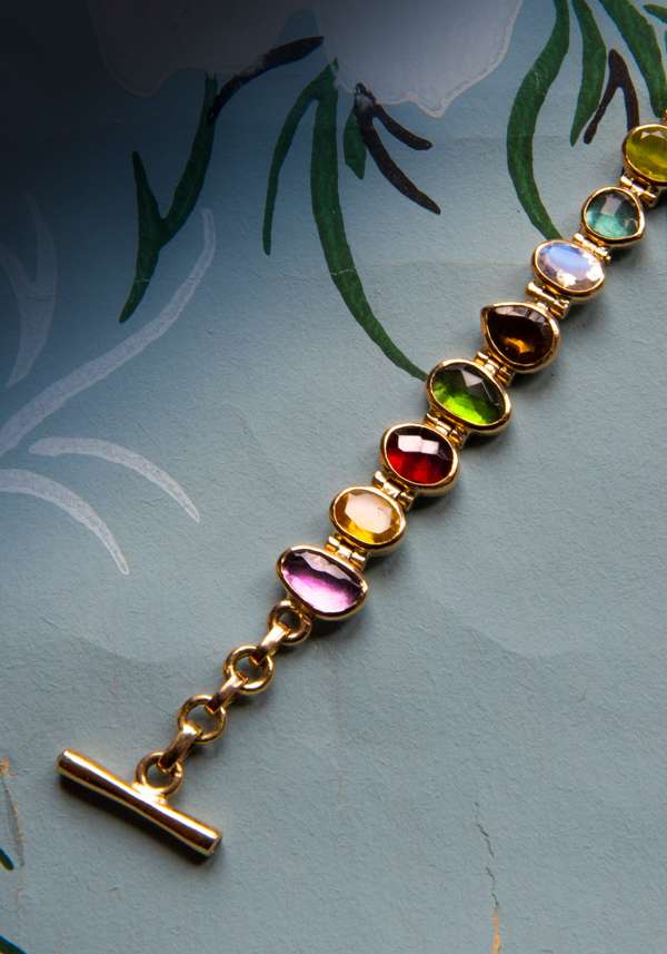 Rose & Lini DORETTE GOLD STUDDED “SOUPLE BRACELET” Offerte