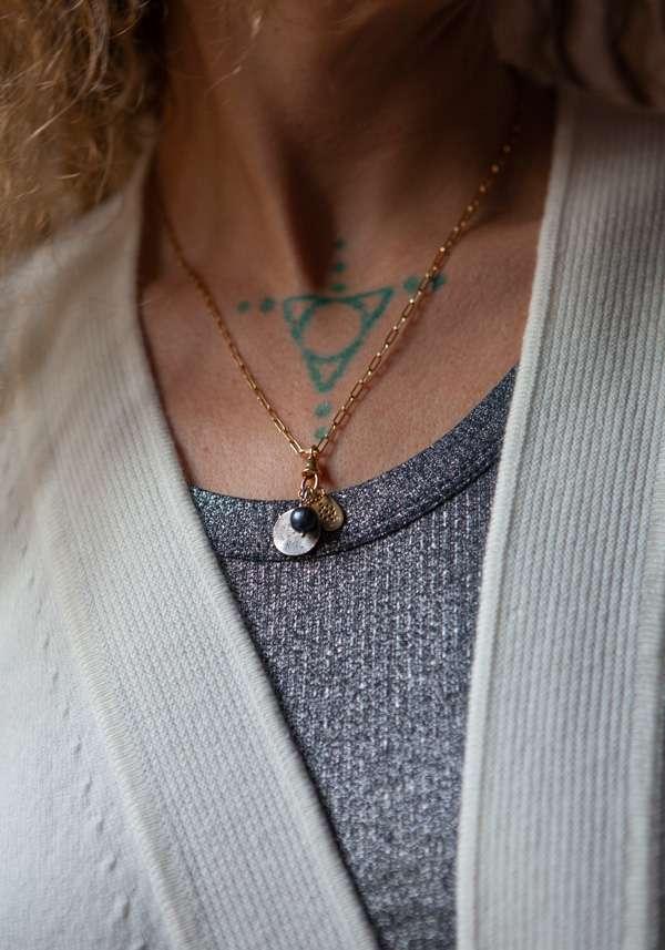 Rose & Lini 5 OCTOBRE “HOLLY D” GOLD & SILVER NECKLACE Negozio