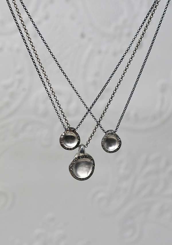 Rose & Lini ROSAMARIA SMALL COGNAC DIAMONDS PENDANT NECKLACE Solo un giorno rimasto